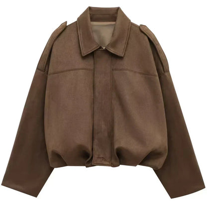 Grace | Women's Cropped Zip Up Bomber Jacket