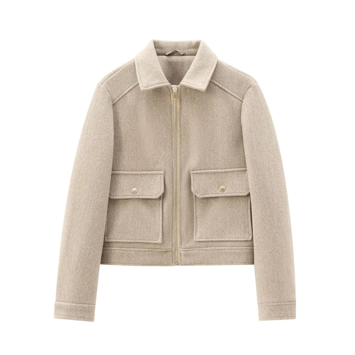 Linda | Women's Cropped Zip Up Bomber Jacket