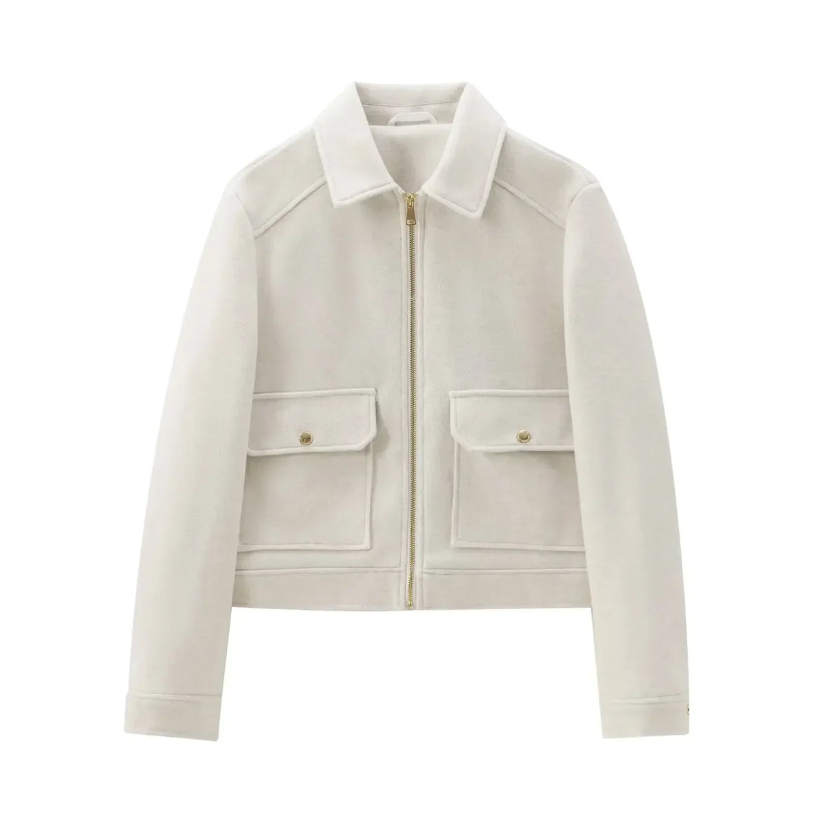 Linda | Women's Cropped Zip Up Bomber Jacket