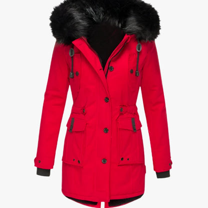 Bunty | Faux Fur Hooded Parka Coat with Drawstring Waist