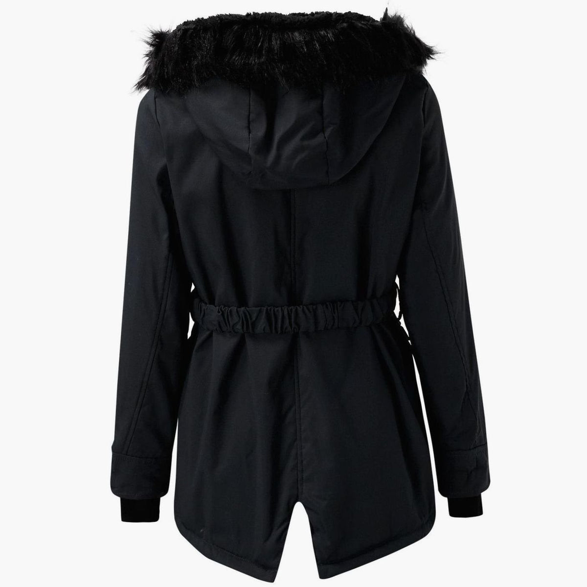 Bunty | Faux Fur Hooded Parka Coat with Drawstring Waist