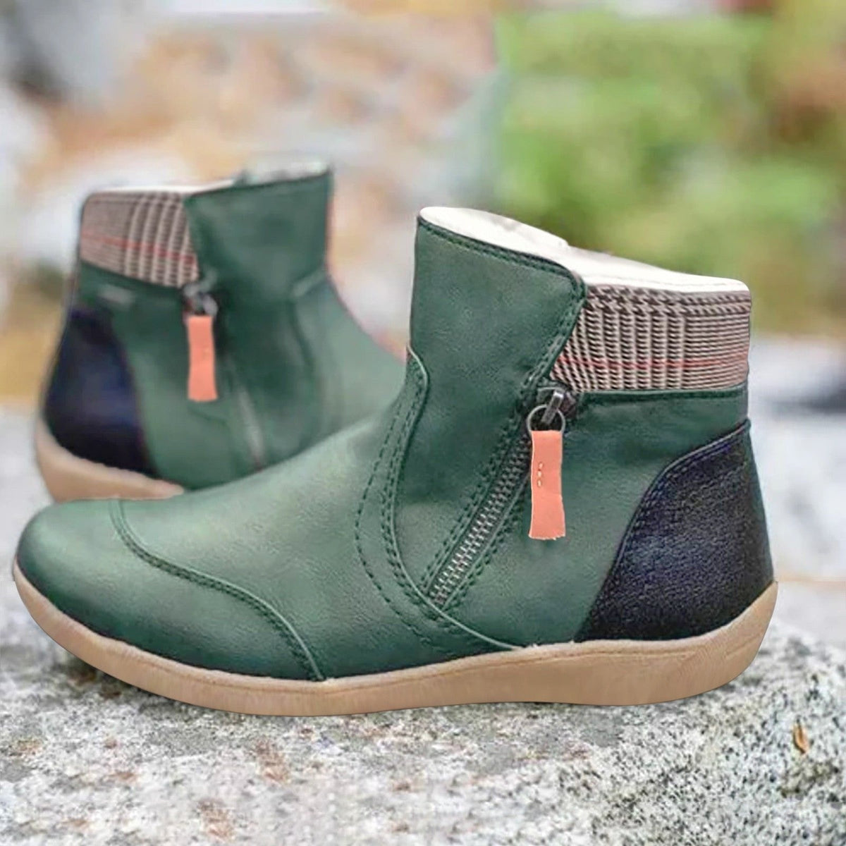 Muriel | Waterproof Leather Side Zip Ankle Boots