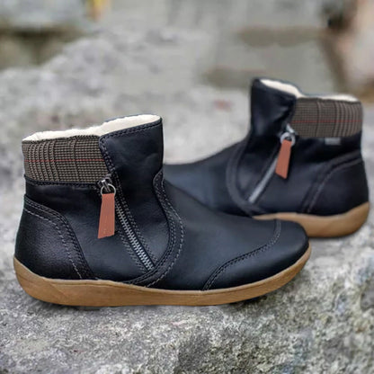 Muriel | Waterproof Leather Side Zip Ankle Boots