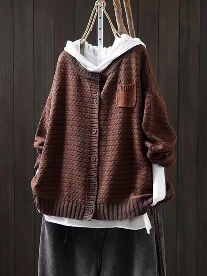 Wren | V-Neck Waffle Knit Cardigan